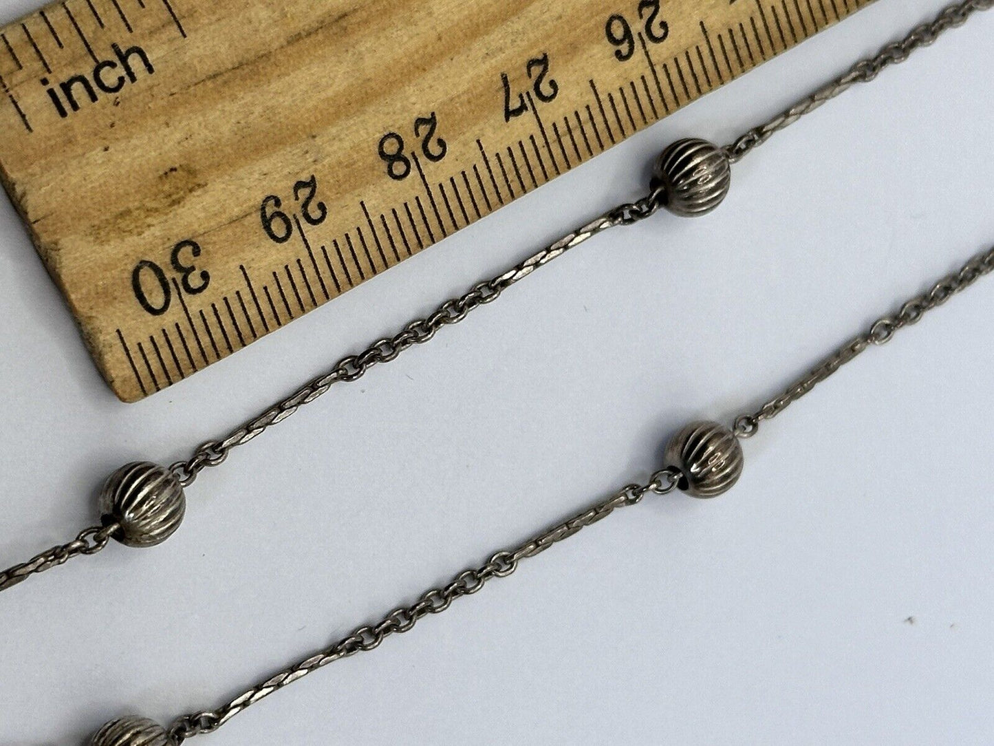 Vintage Silver 925 Balls On Chain Necklace