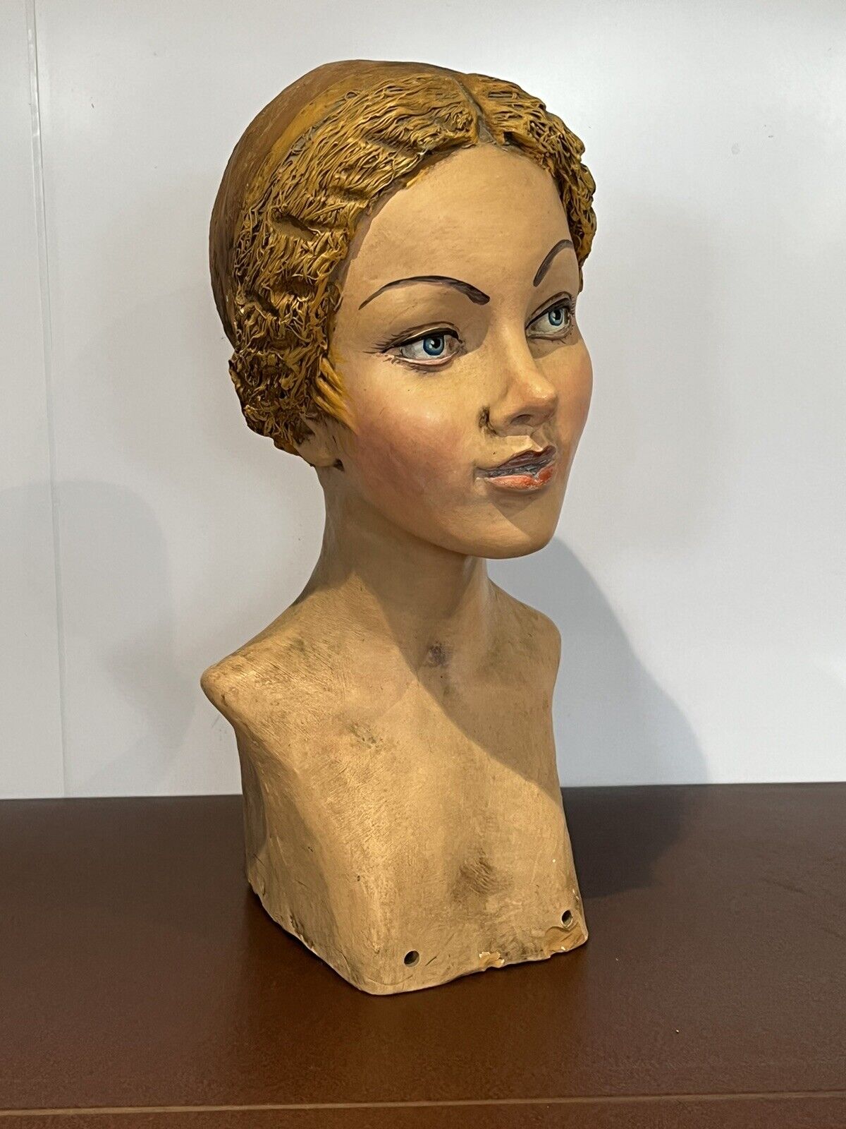 Art Deco Milliners Head, Heavy Pottery Model, Superb Quality