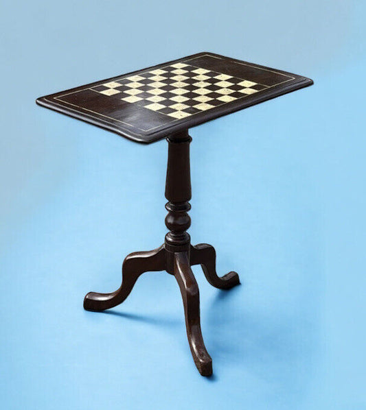 Victorian Tilt Top Mahogany Chess Table.