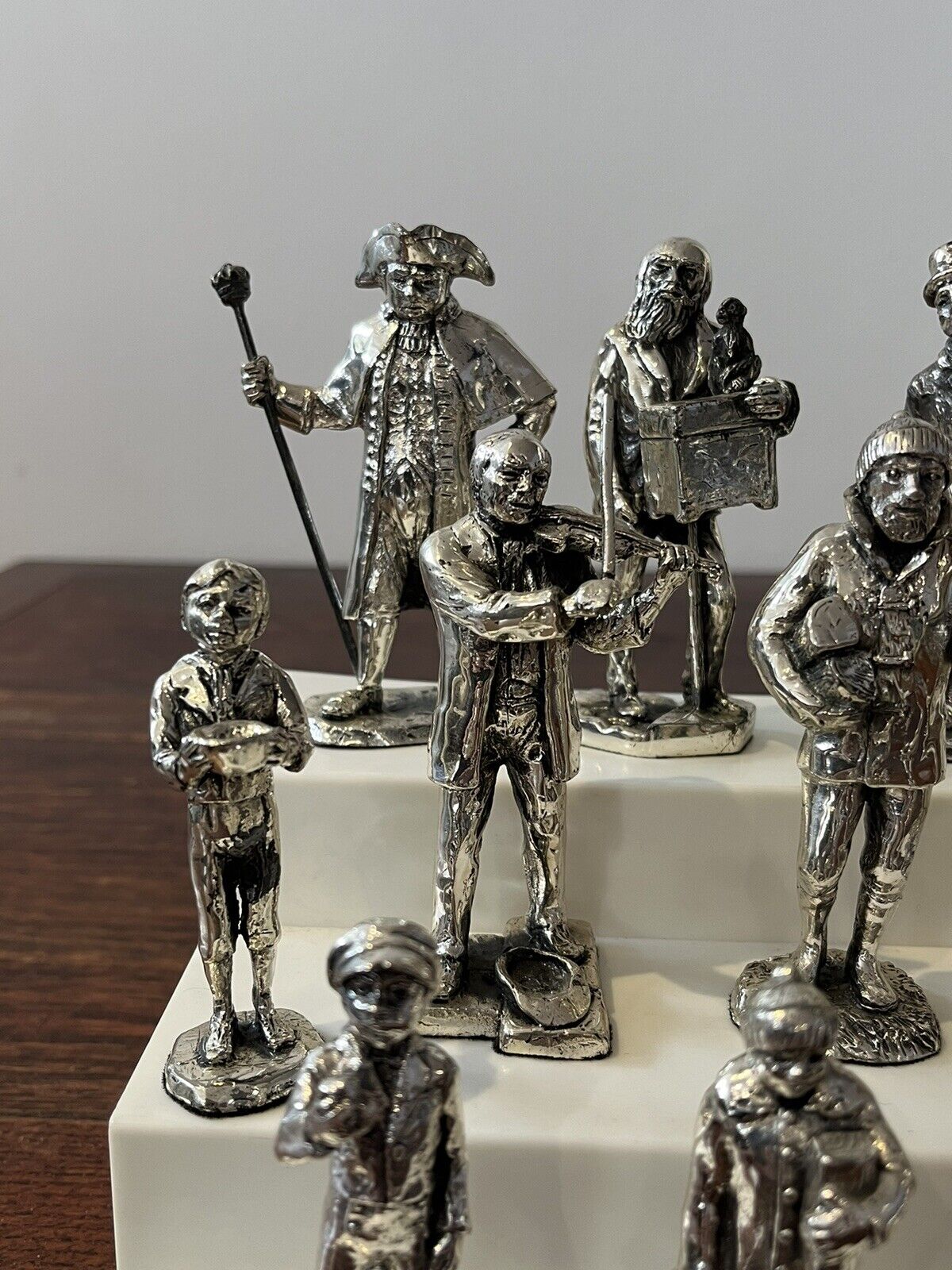 Silver Plate Cries Of London Figures, Highly Detailed And Very Good Quality