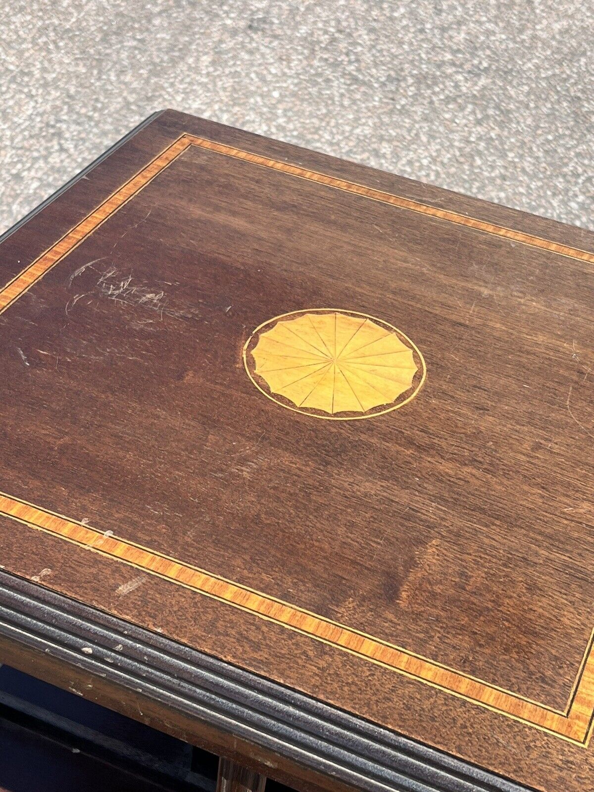 Inlaid Mahogany Revolving Bookcase