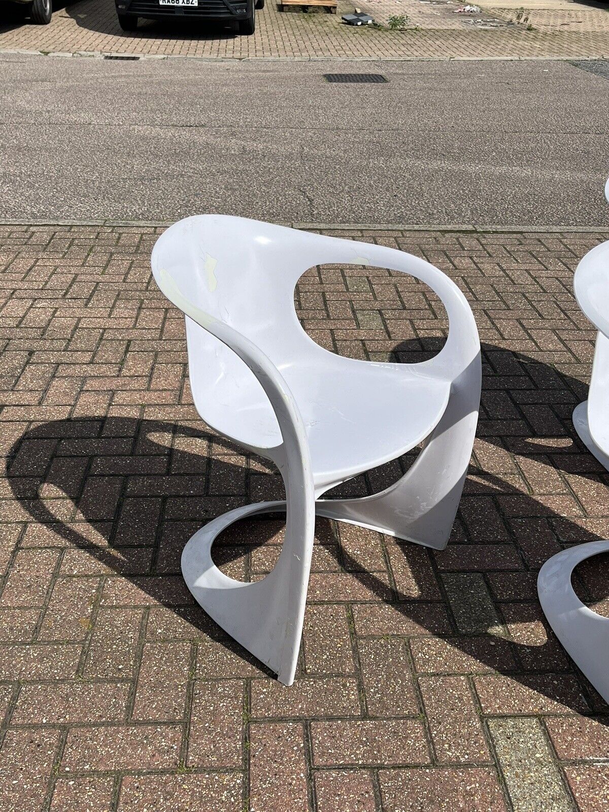 4 Vintage Casalino Patio Chairs. They Stack Too.