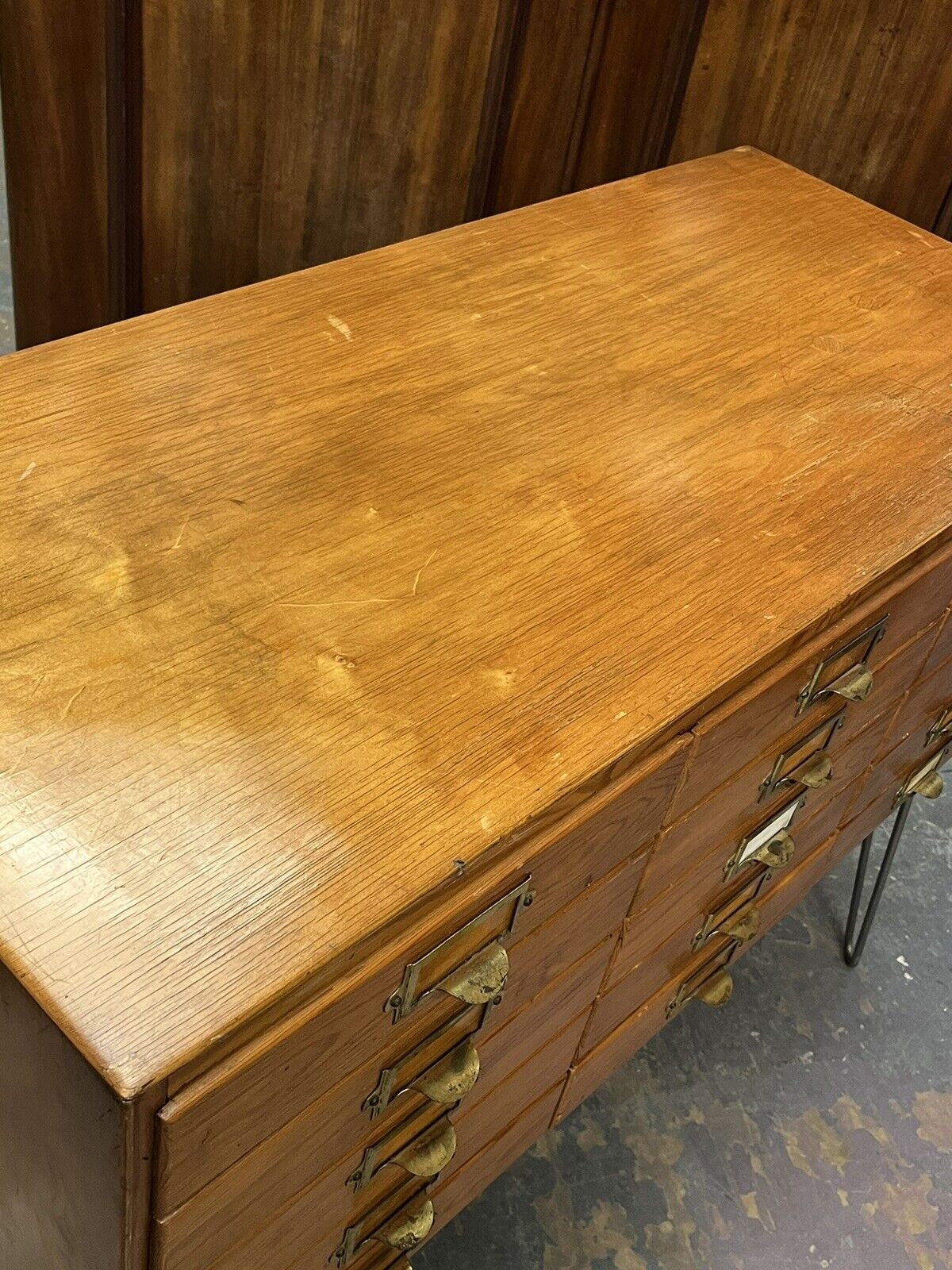 Mid Century Bank Of Collectors Drawers. 15 Drawers. Good Quality.