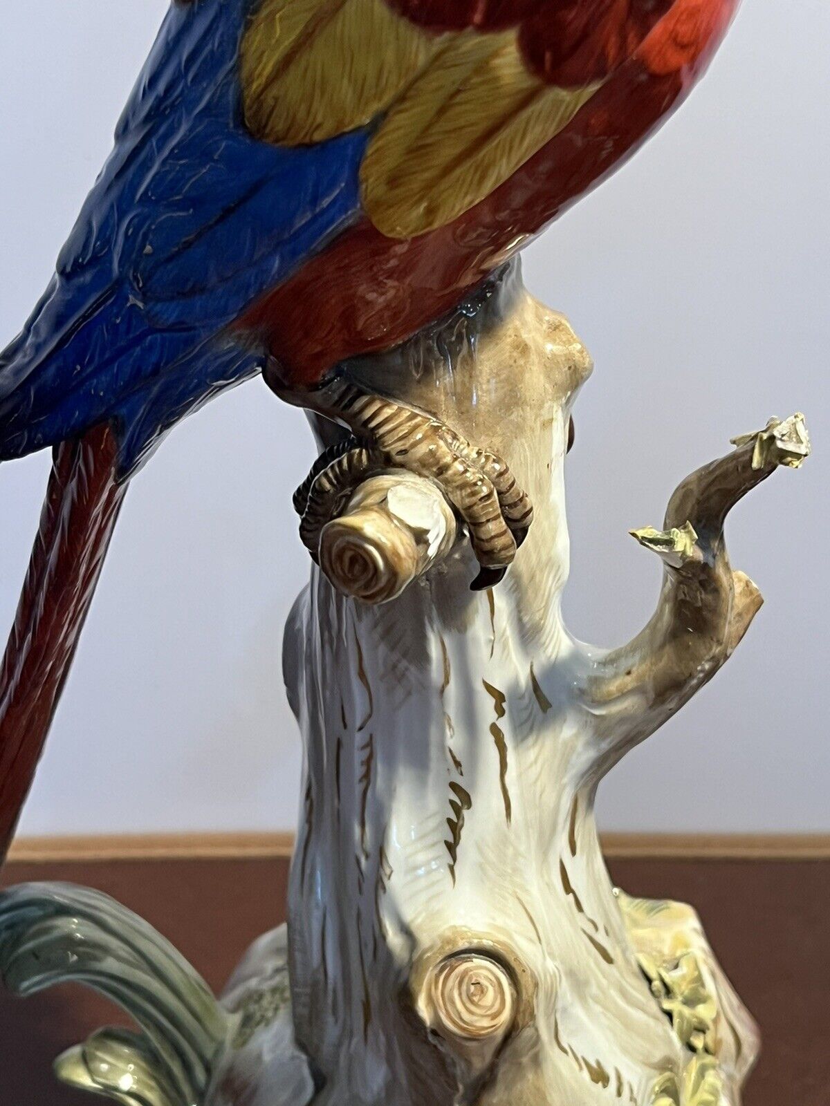 Meissen Parrot. Large In Size.