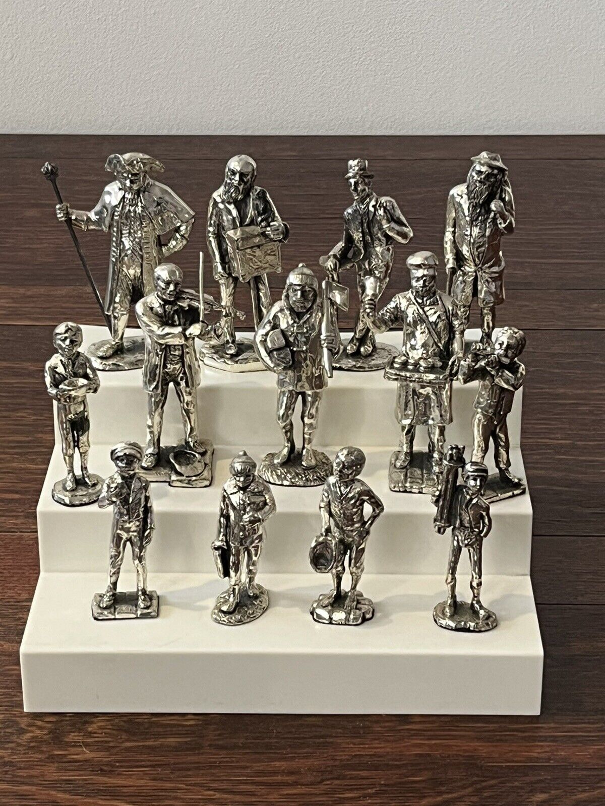 Silver Plate Cries Of London Figures, Highly Detailed And Very Good Quality