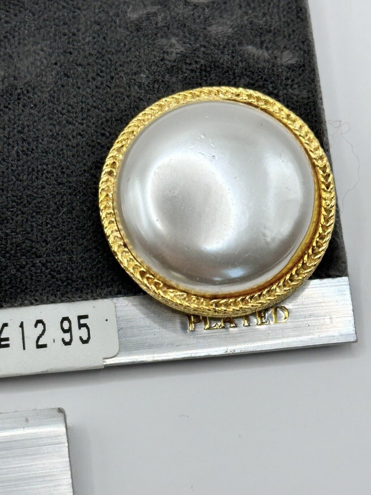 Vintage 2 Sets Andrien Mann Faux Pearl 22ct Gold Plated Clip On Earrings