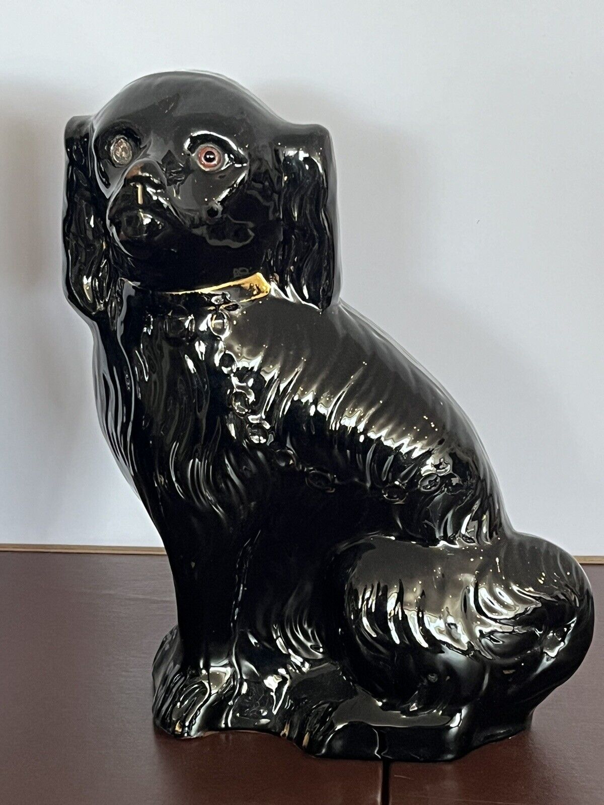 Pair Of Large Antique English Staffordshire Dogs