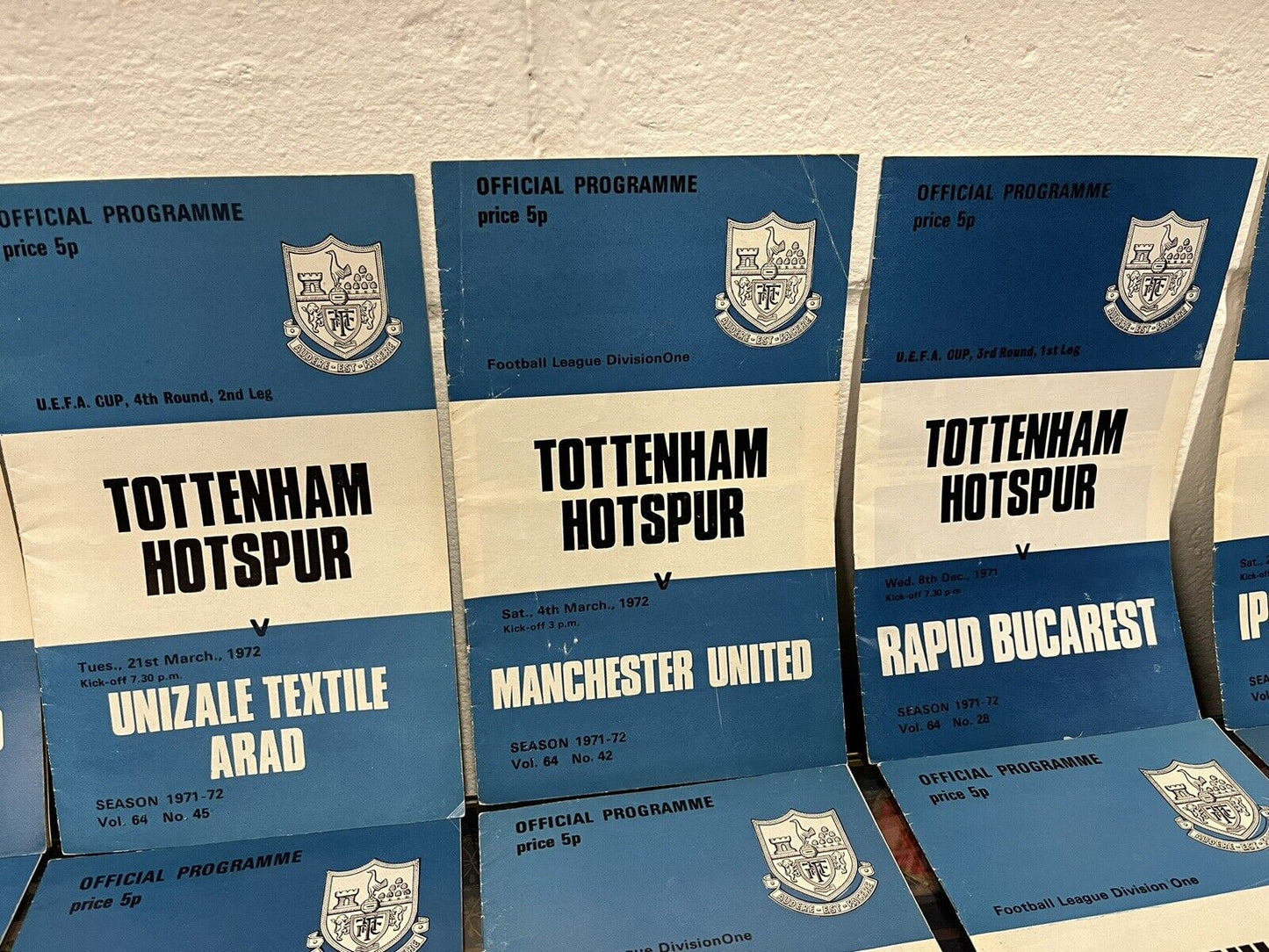 Tottenham Hotspur 1971-72 Season 23 Programmes