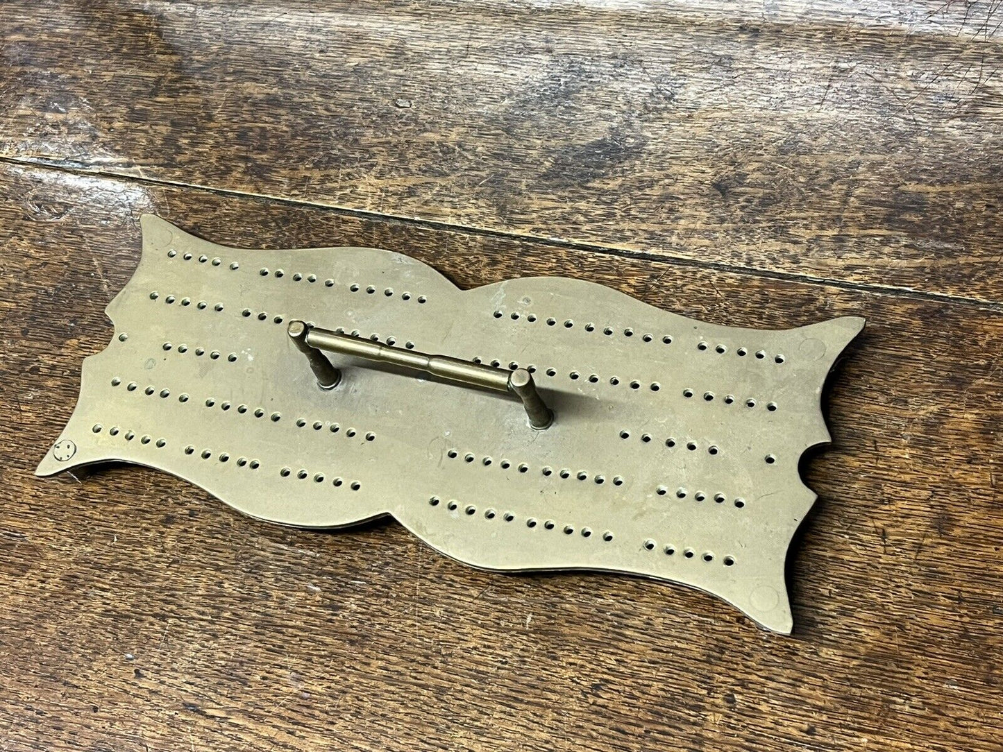 Brass Cribbage Board