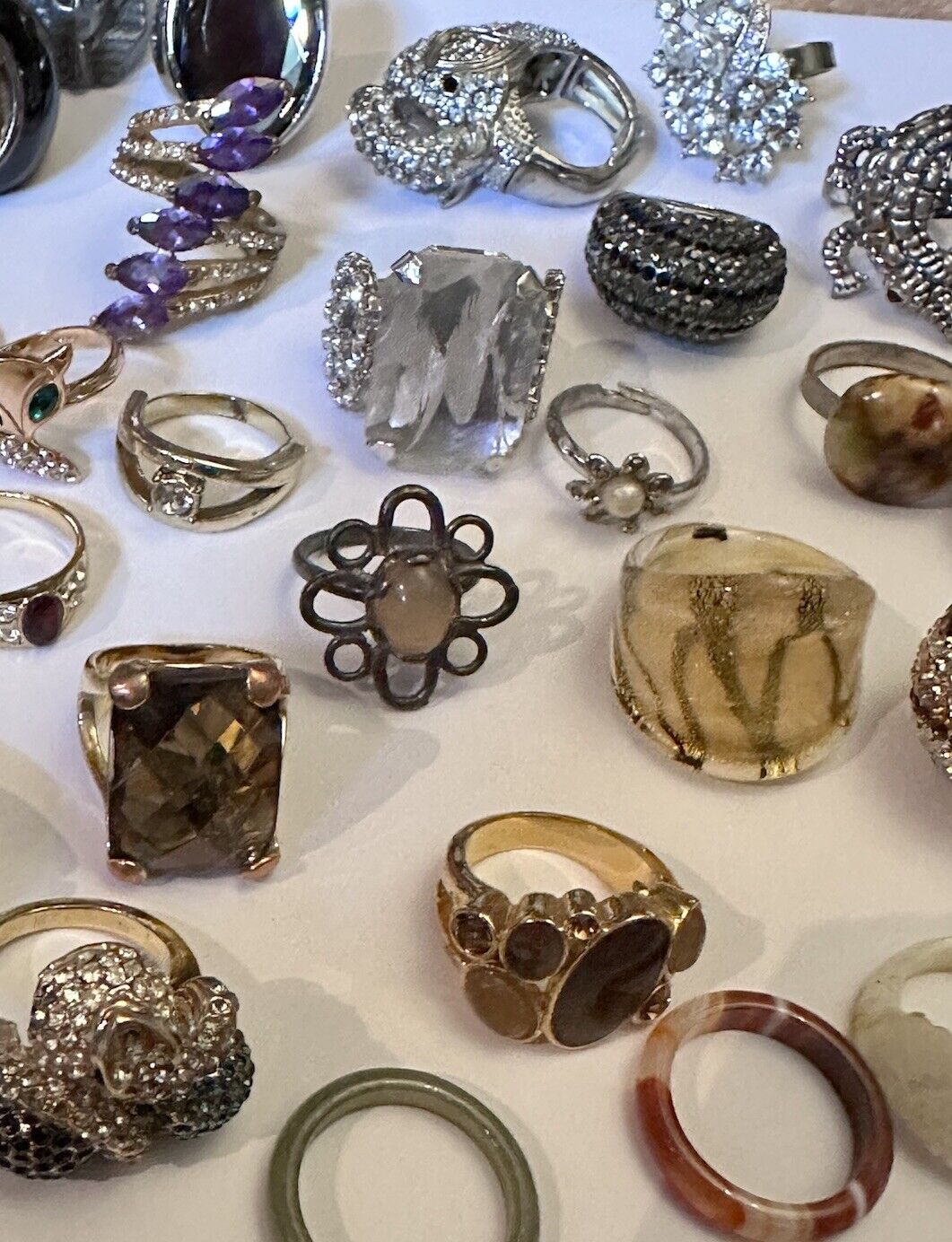 A Quantity Of Vintage Costume Novelty Rings