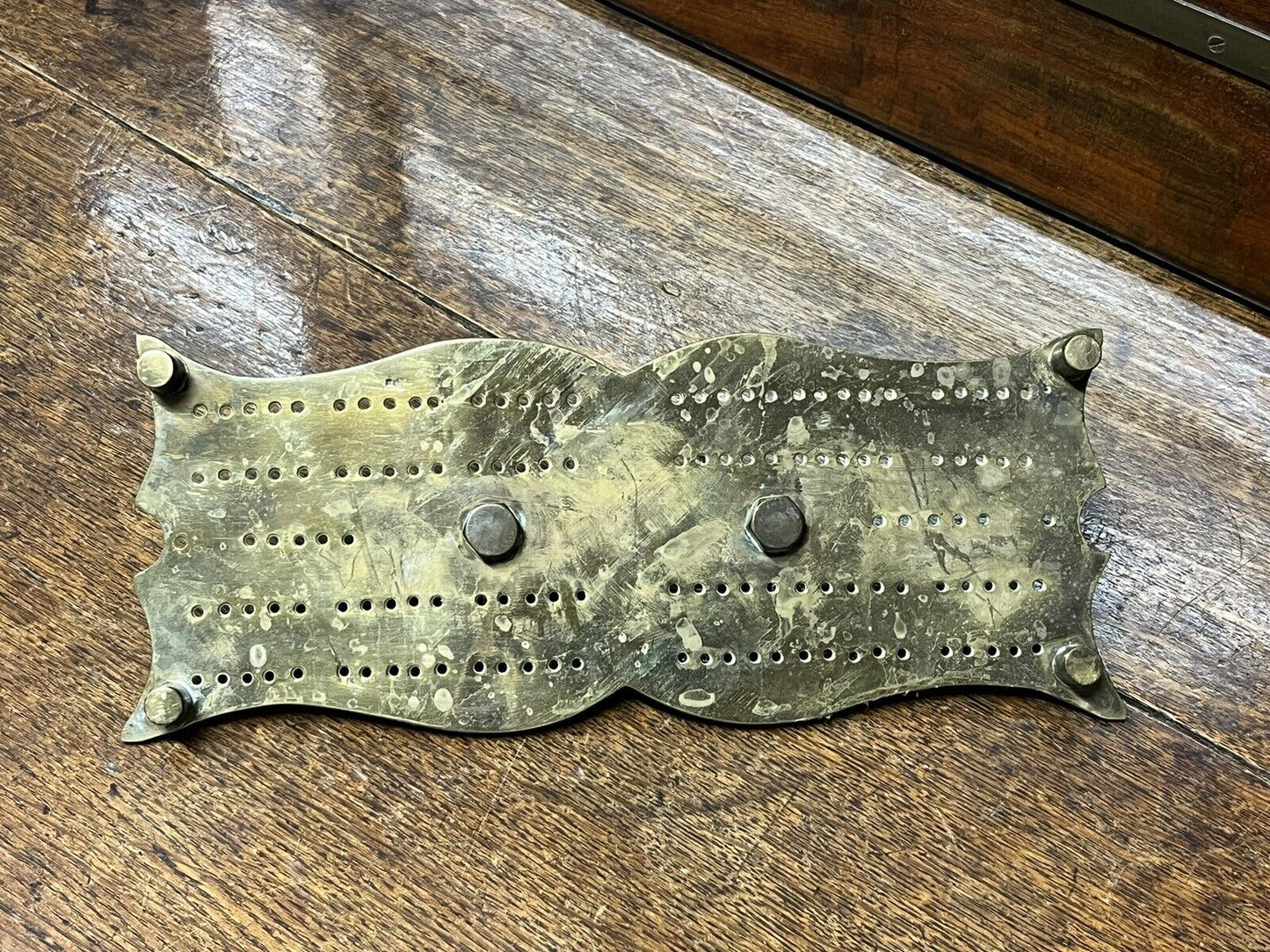 Brass Cribbage Board