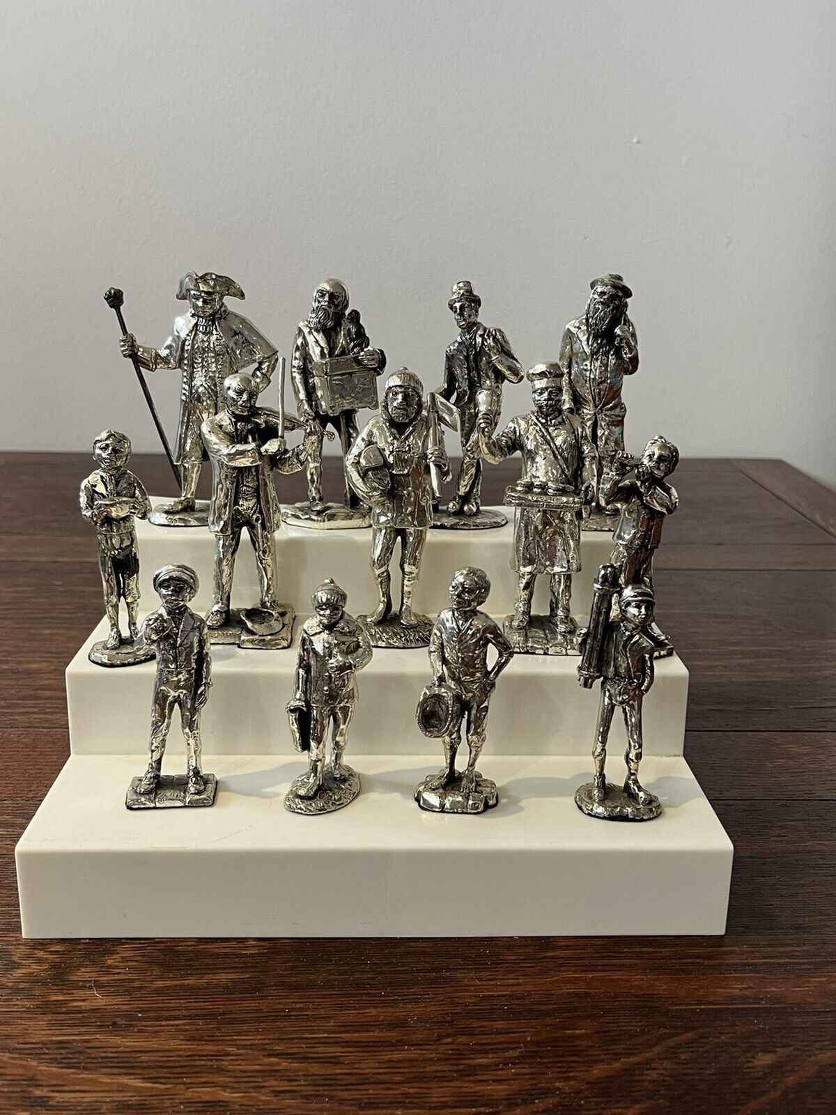 Silver Plate Cries Of London Figures, Highly Detailed And Very Good Quality