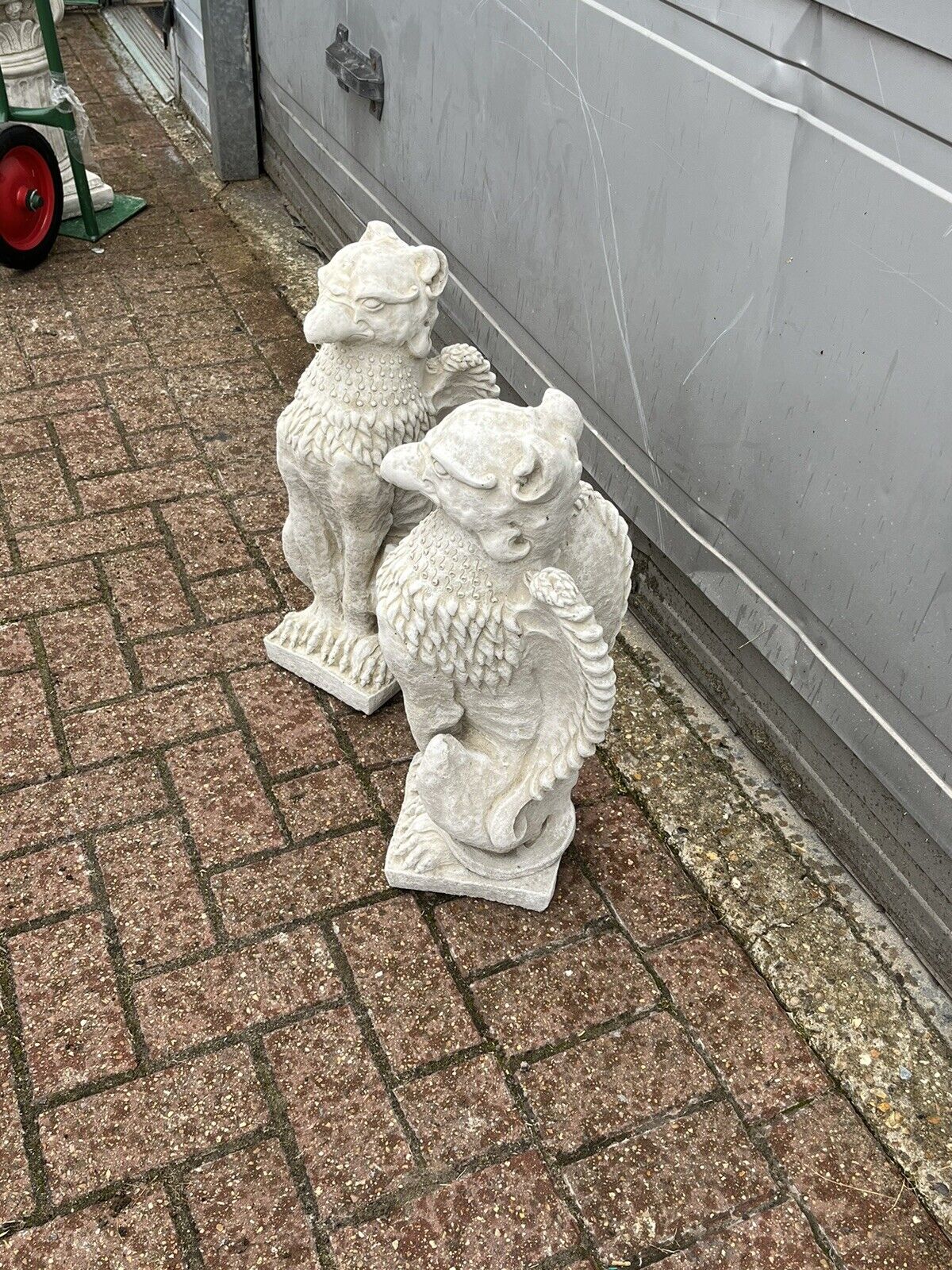 Pair Of Griffins. Perfect For Pier Cap Decoration Or Use A Statues