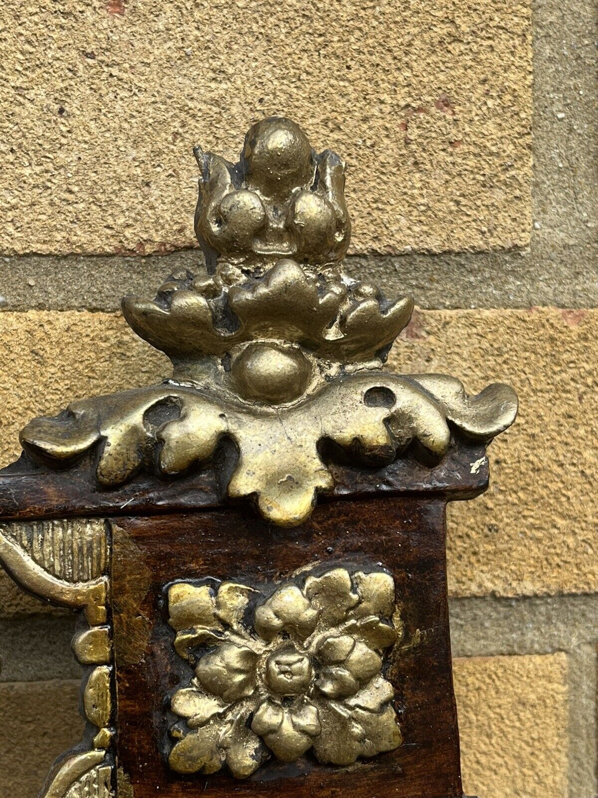 Antique Continental Gilt Mirror, Large & Impressive. Very Thick Antique Glass