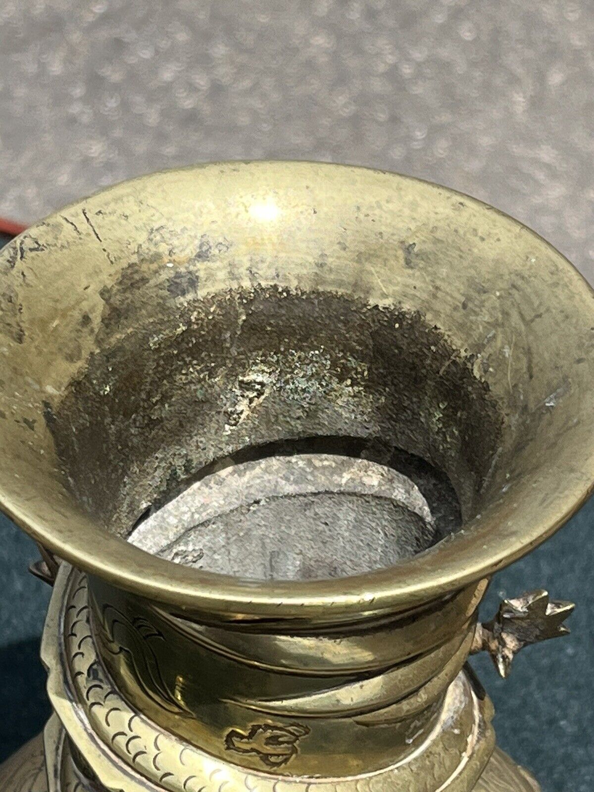 Antique Chinese Vase Decorated With A Dragon