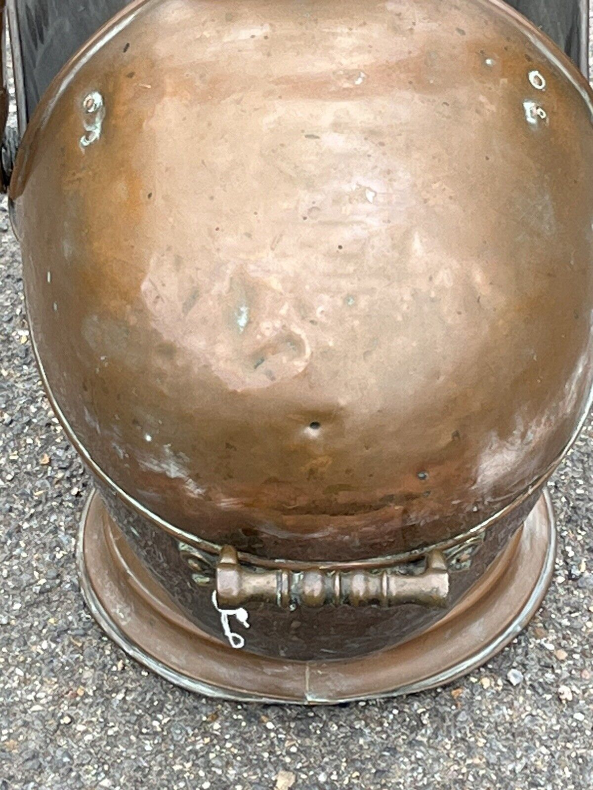 Large Victorian Copper Coal Bucket With Shovel