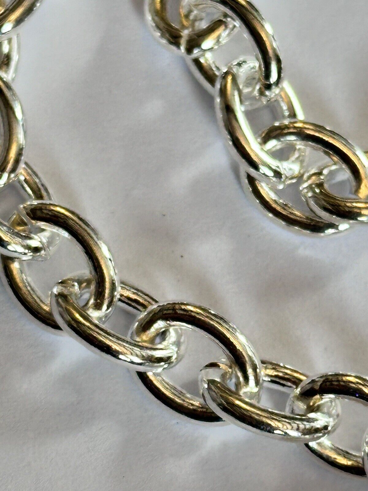 Silver 925 Chain With Heart Drop Bracelet 25.66g