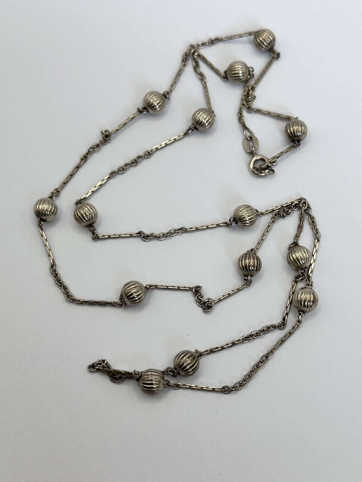 Vintage Silver 925 Balls On Chain Necklace