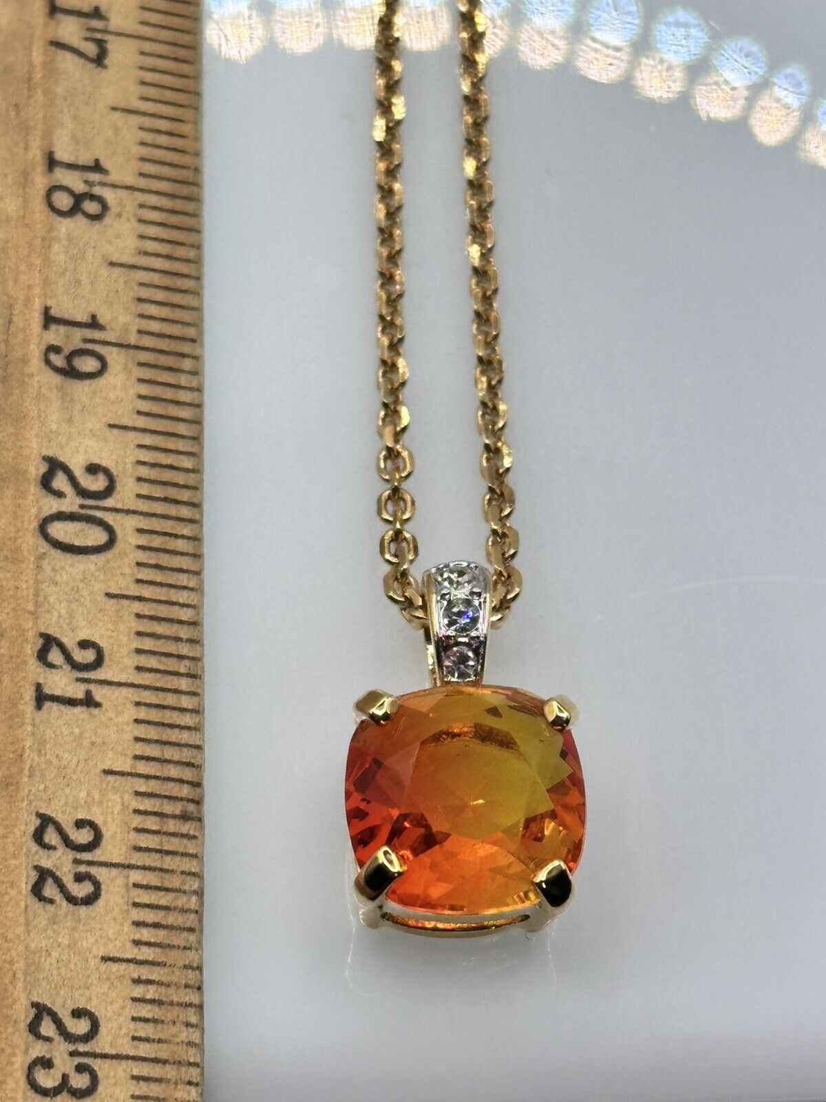 Gold Plated Necklace Made With Swarovski Crystals New Old Stock