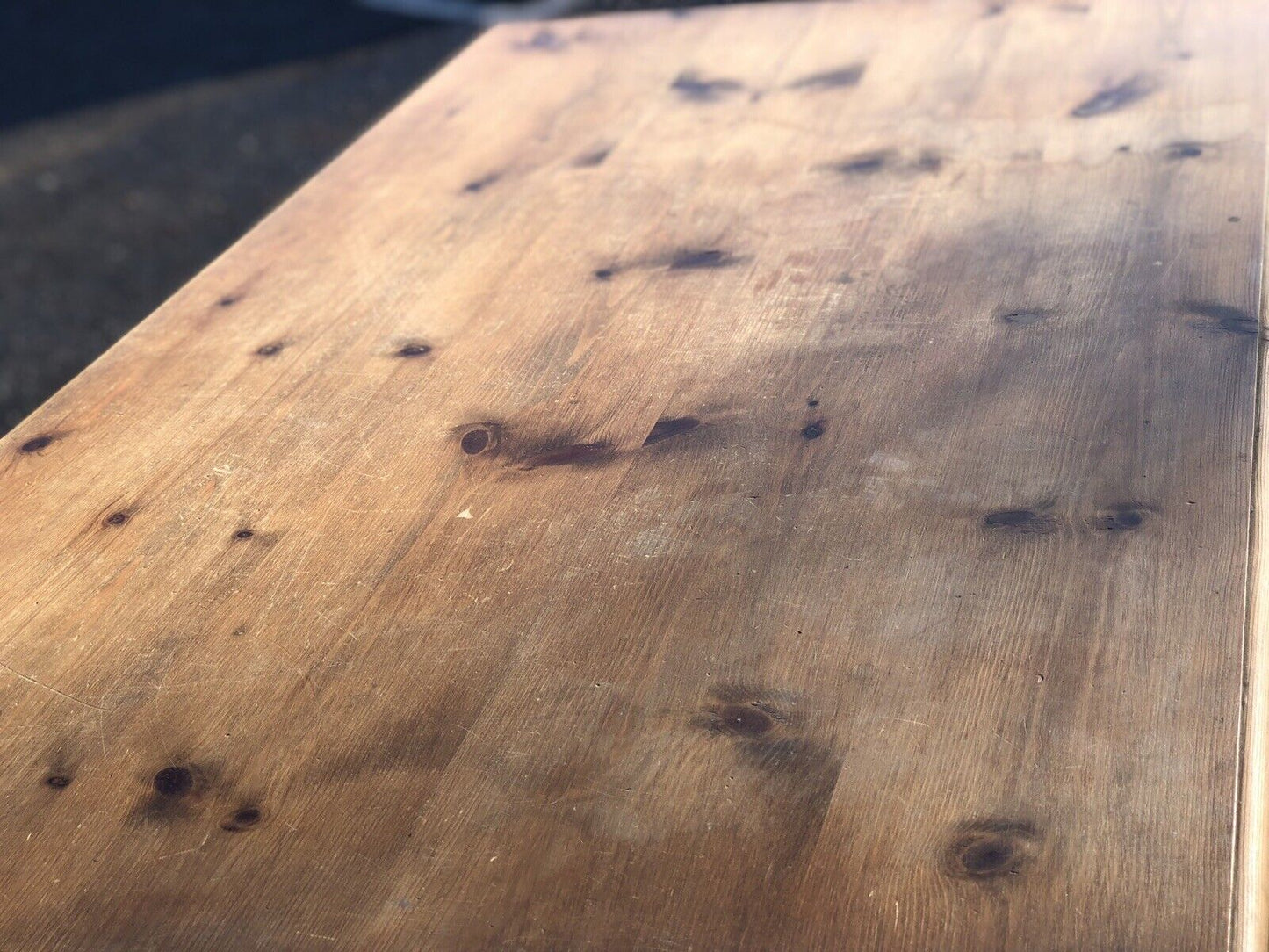 Pine Pedestal Desk. Large In Size