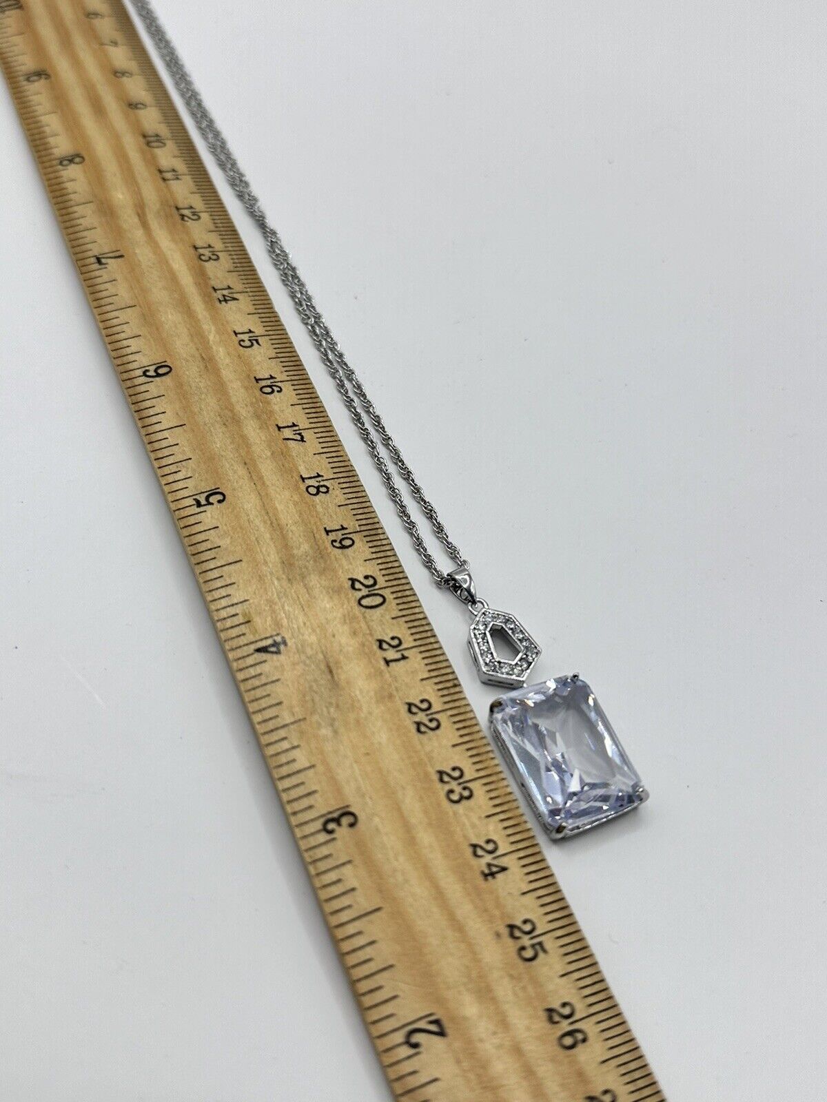 Vintage Statement Clear Crystal Drop Necklace