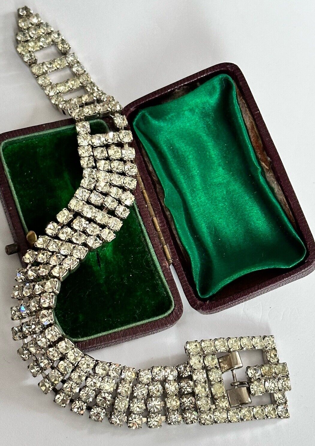 Vintage Paste Belt Buckle Style Bracelet
