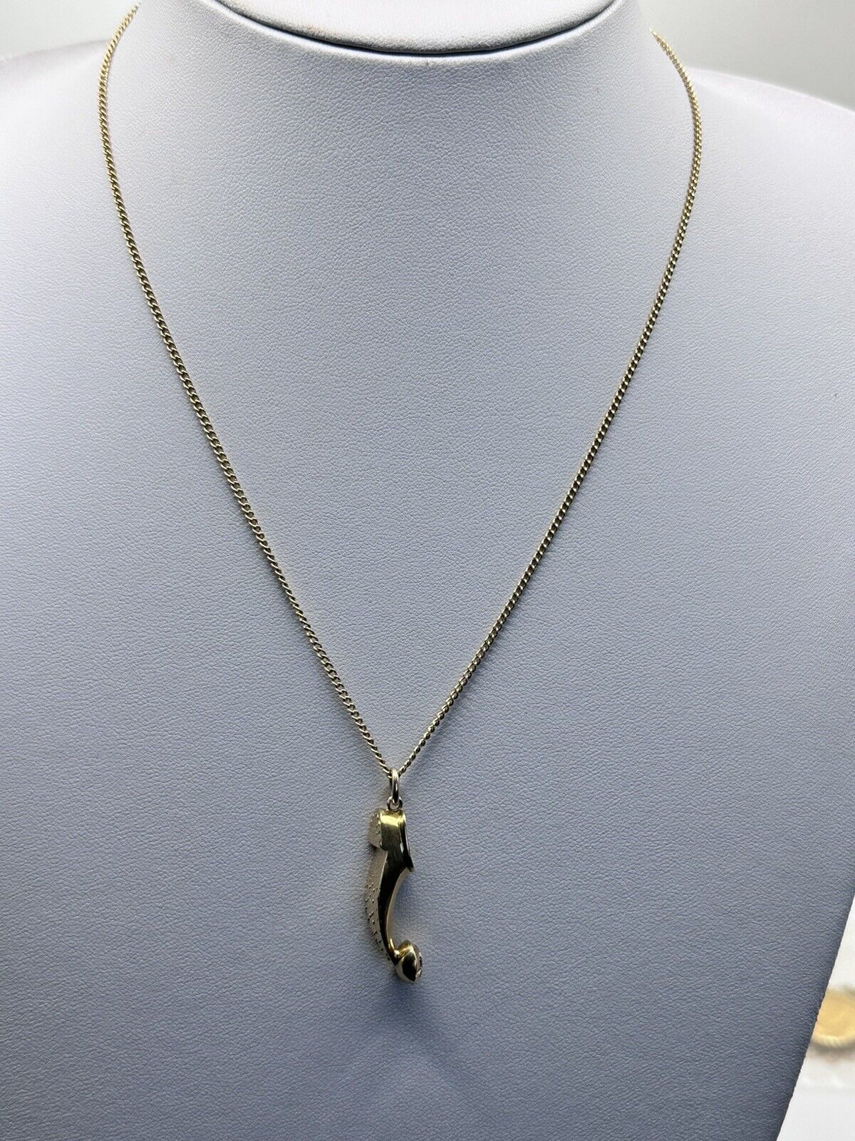 Vintage 18ct Gold Shoe With Rubies On 9ct Chain