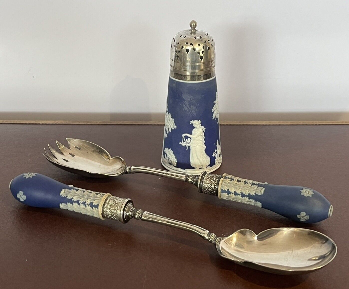 Wedgwood Salad Servers And Sugar Shaker