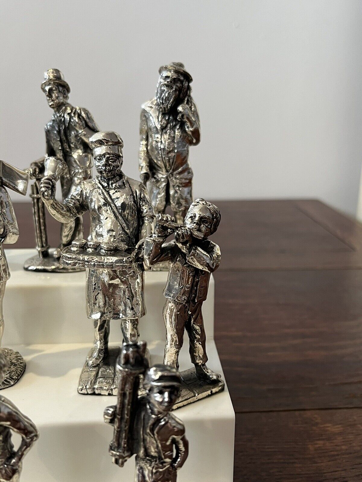 Silver Plate Cries Of London Figures, Highly Detailed And Very Good Quality