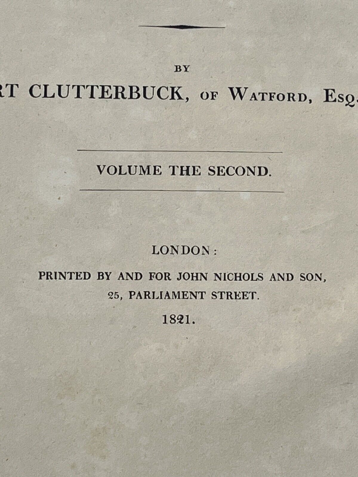 History Of Hertfordshire, Large Victorian Folio, By Clutterbucks. Vol 1&2