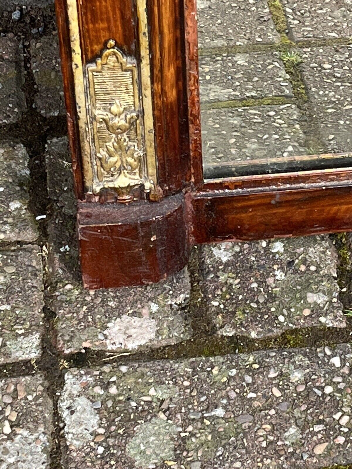 Antique Continental Gilt Mirror, Large & Impressive. Very Thick Antique Glass