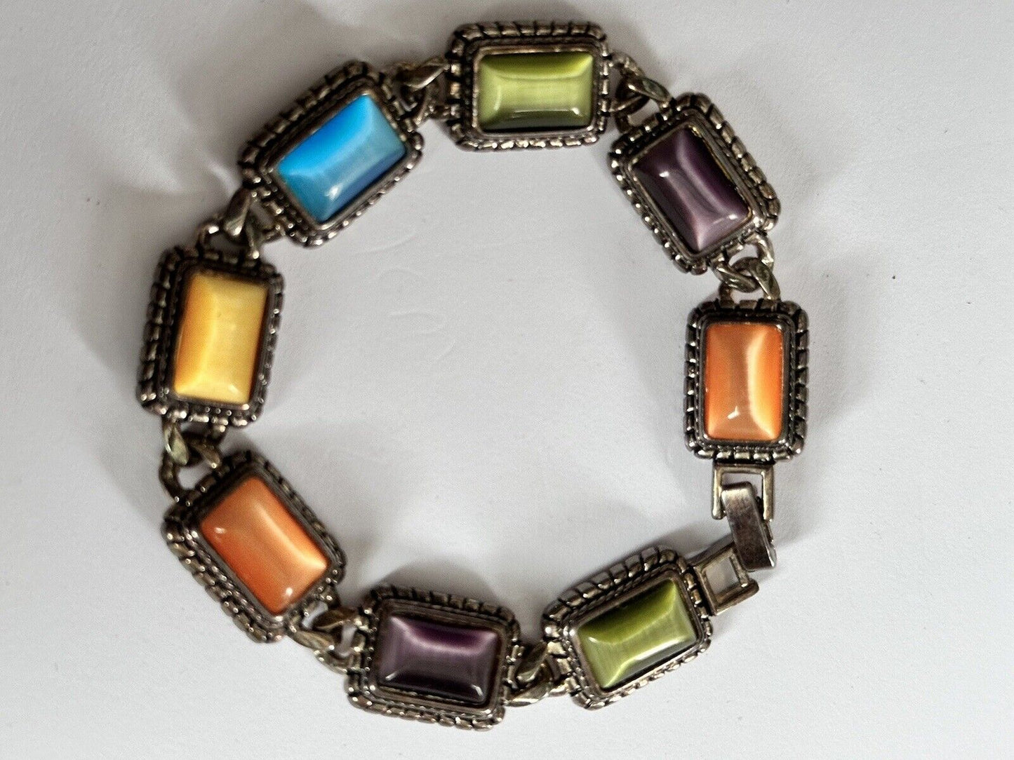 Vintage Multicoloured Satin Stone Bracelet