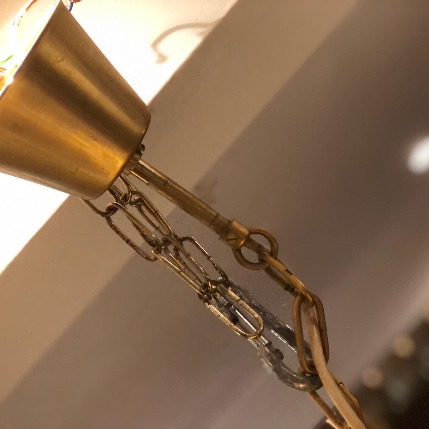 Mid Century Gilt Brass Chandelier by Palwa, circa 1970s