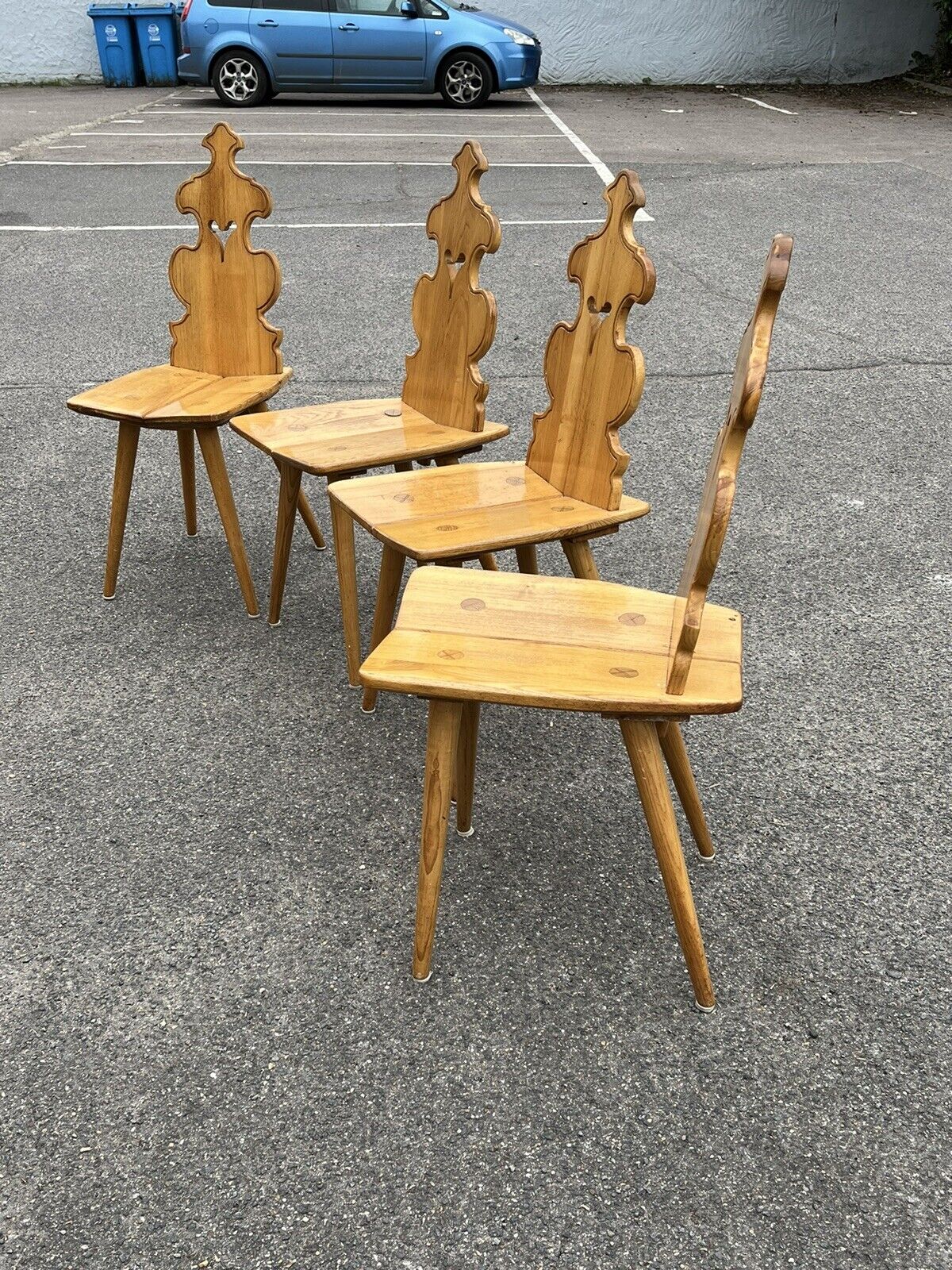Mid-Century Ash Chairs. Superb Quality & Great Shape.