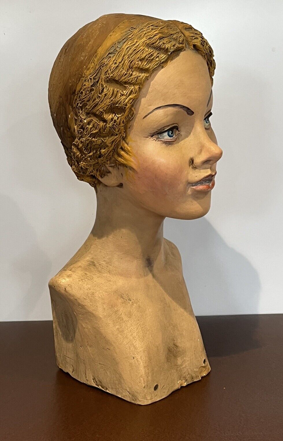 Art Deco Milliners Head, Heavy Pottery Model, Superb Quality