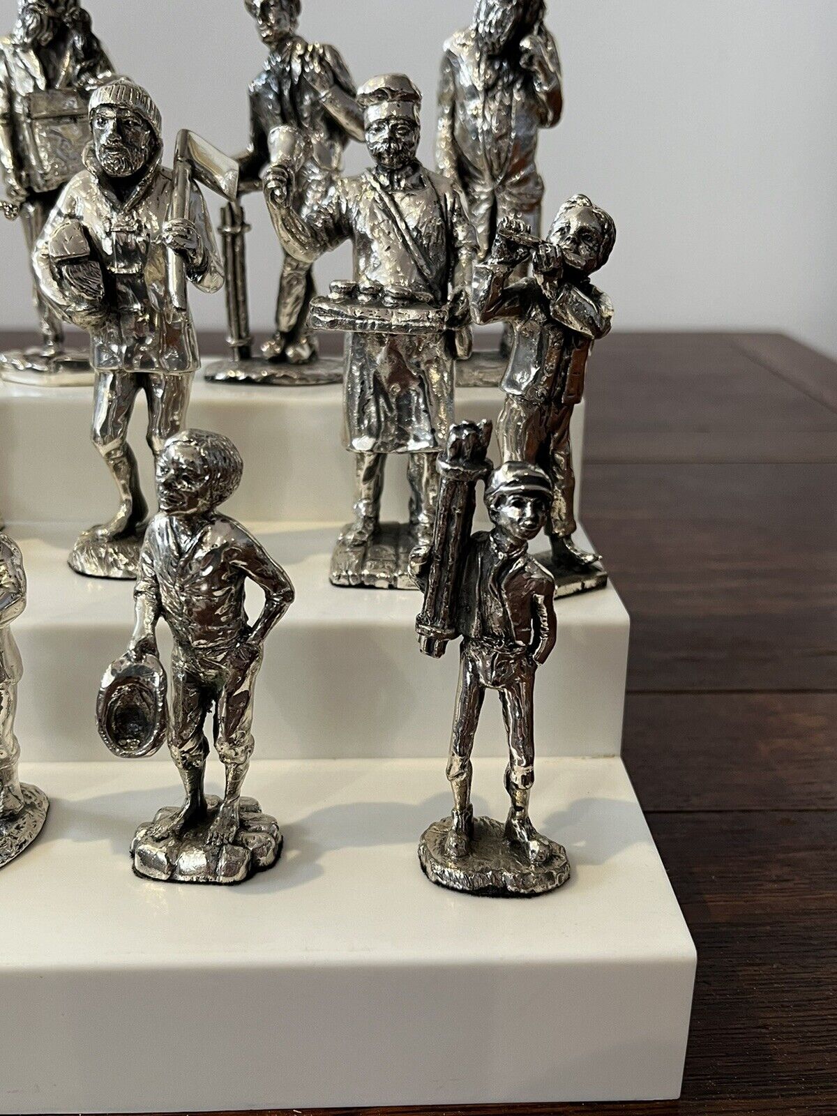 Silver Plate Cries Of London Figures, Highly Detailed And Very Good Quality