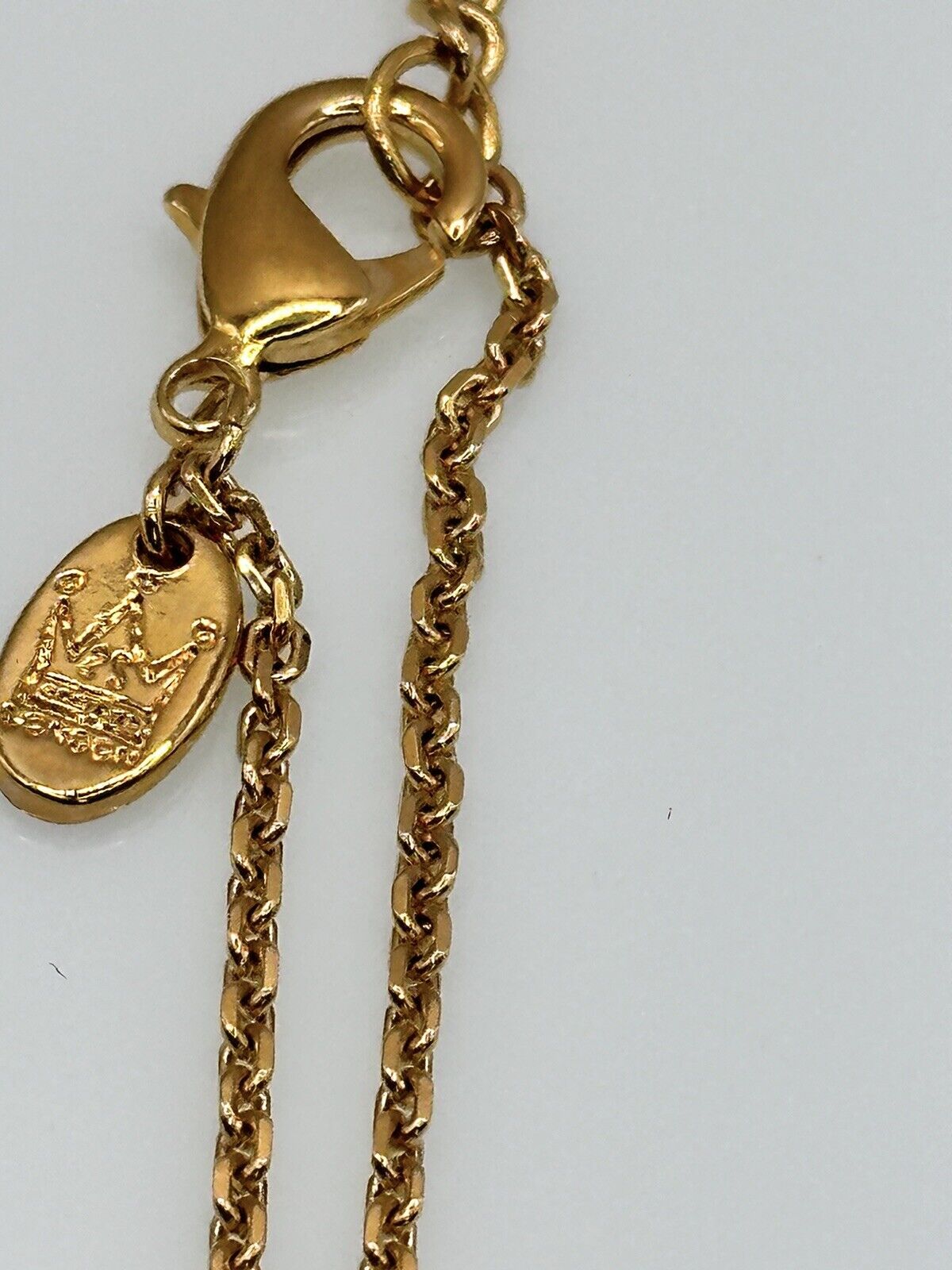Gold Plated Necklace Made With Swarovski Crystals New Old Stock