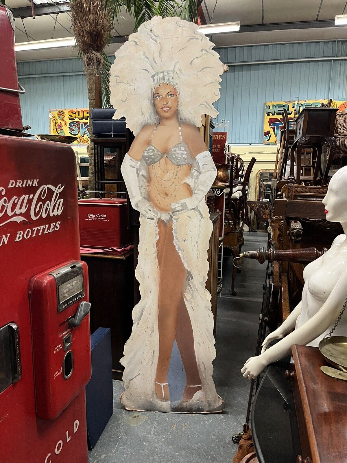Burlesque Stage Prop. HUGE Hand Painted 8 Feet Tall.