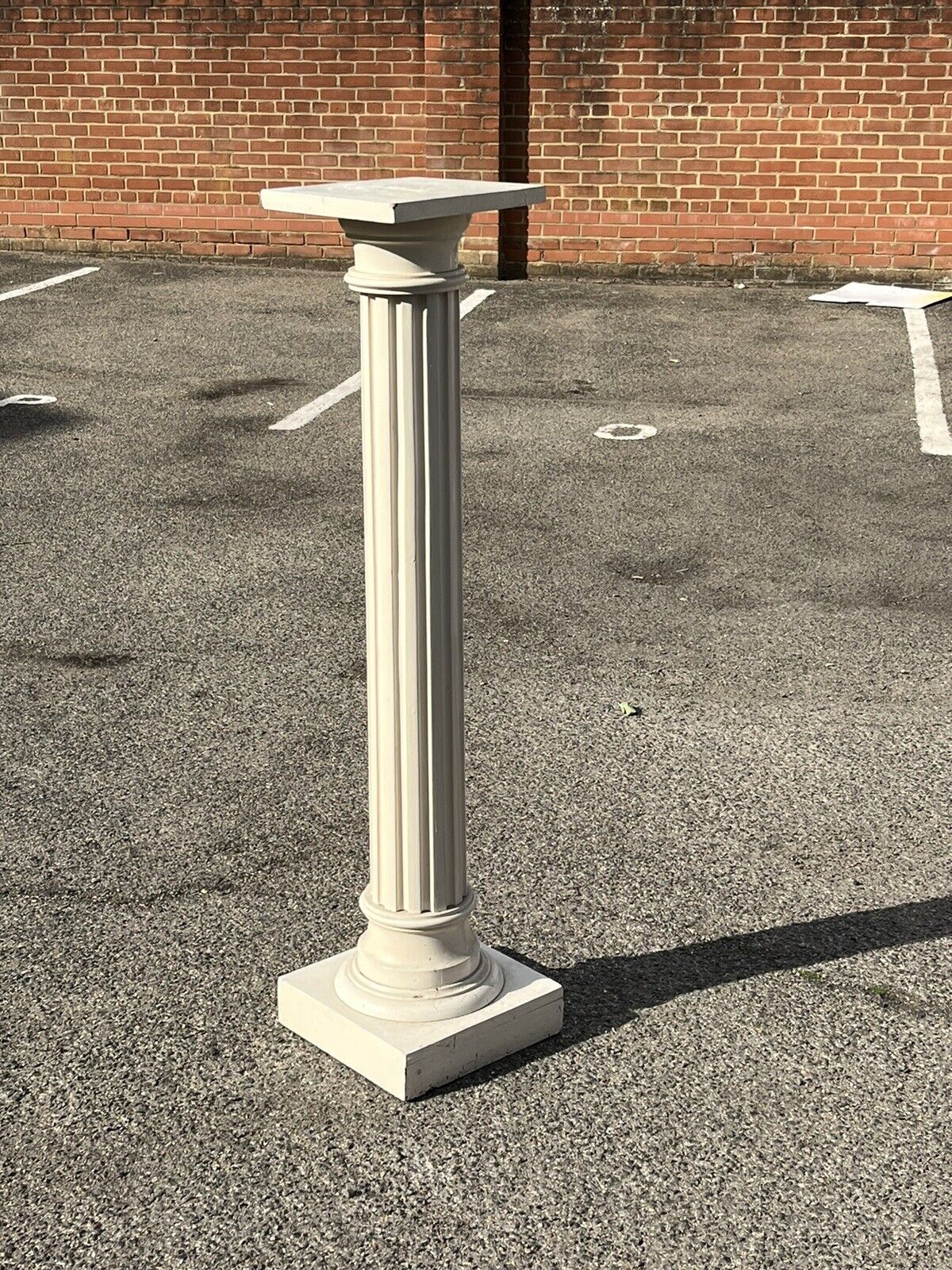 Corinthian Column, Painted Wood, Display Stand