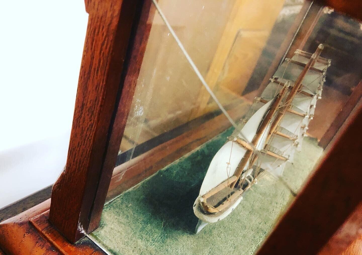 Glass Cased Maritime Model Ship, Very Detailed