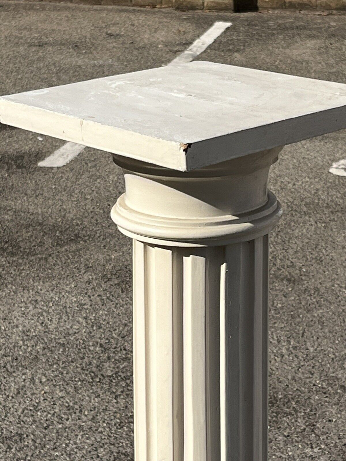 Corinthian Column, Painted Wood, Display Stand