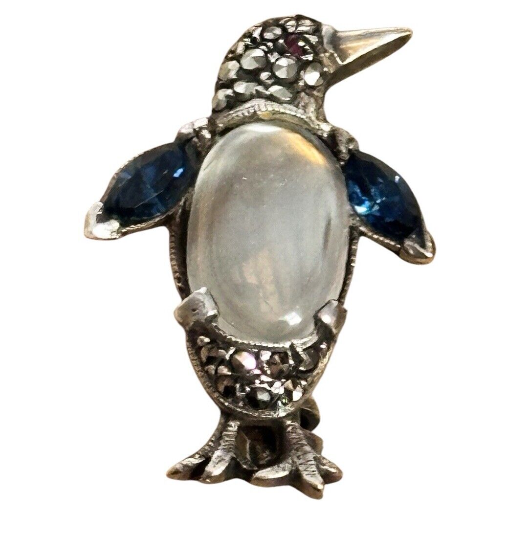 Vintage Rare Trifari “Alfred Philippe” Lucite Jelly Belly Marcasite Brooch