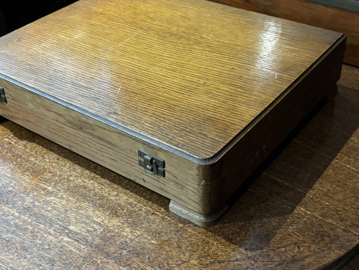 Edwardian Cutlery Set In Oak Case