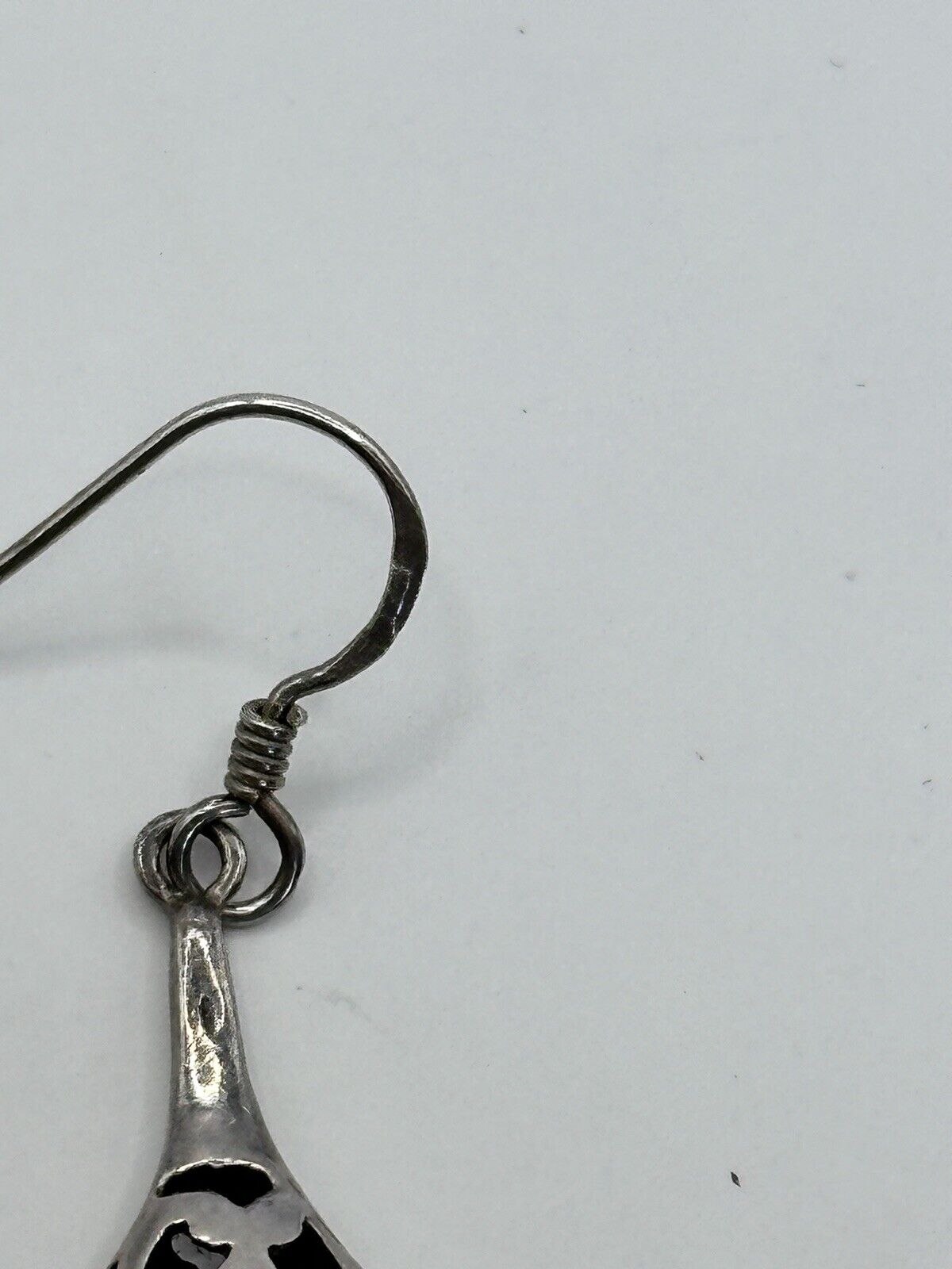 Vintage Silver 925 Cut Out Dangle Earrings