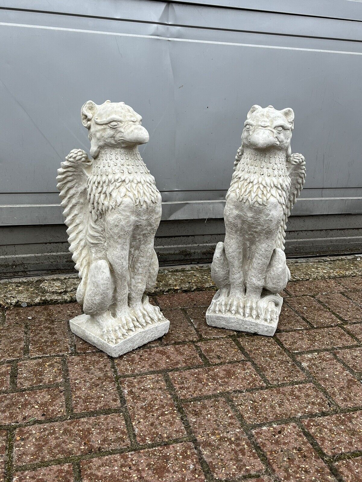Pair Of Griffins. Perfect For Pier Cap Decoration Or Use A Statues