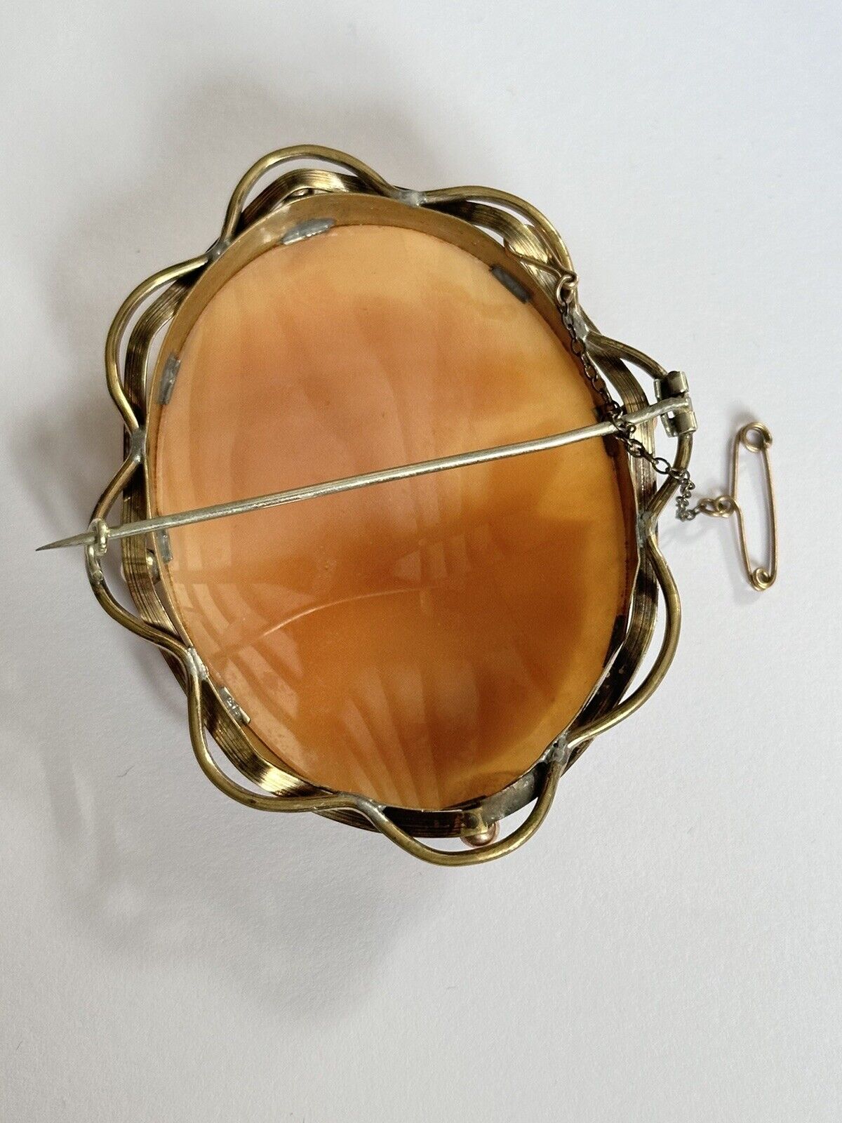 Antique Large Pinchbeck Shell Cameo Of Diana