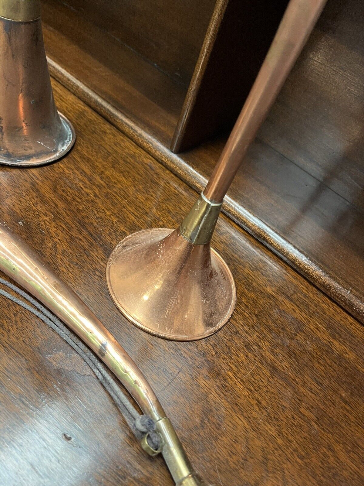Collection Of 3 Copper Hunting Horns