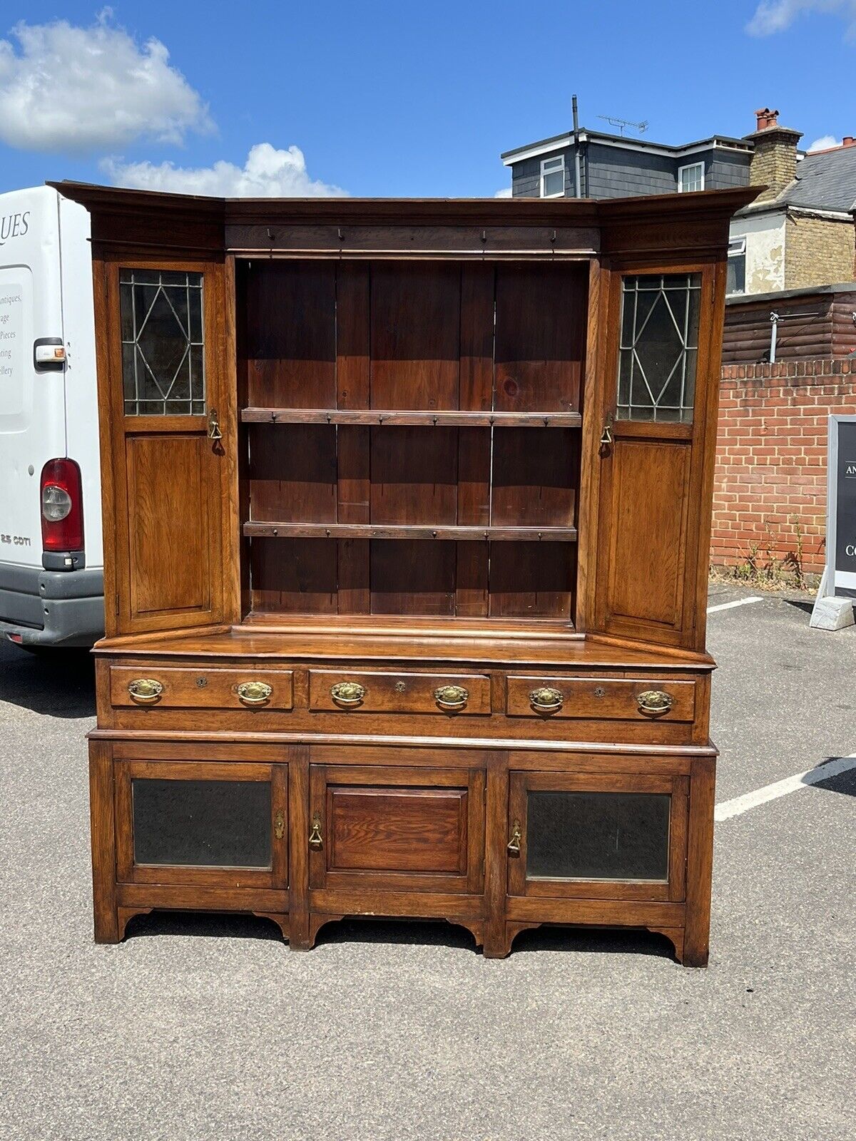 Georgian Oak Dresser, Amazing Colour, Loads Of Storage.