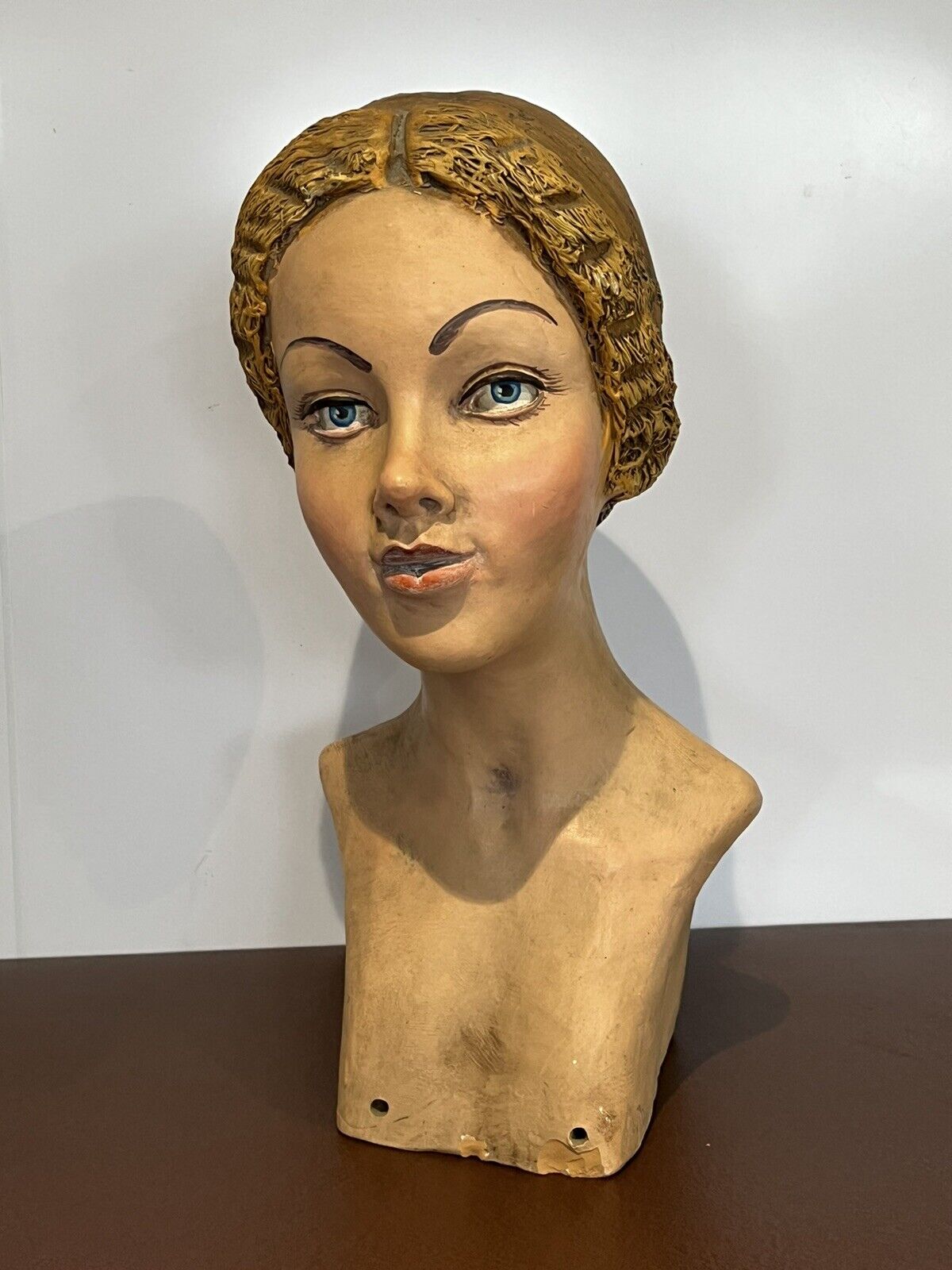 Art Deco Milliners Head, Heavy Pottery Model, Superb Quality