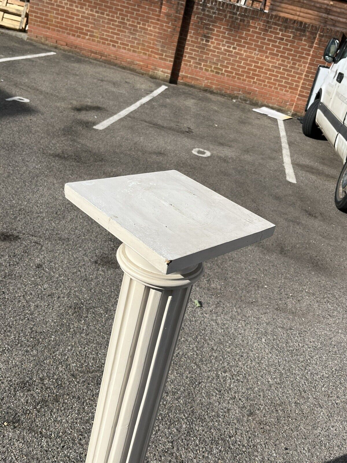 Corinthian Column, Painted Wood, Display Stand